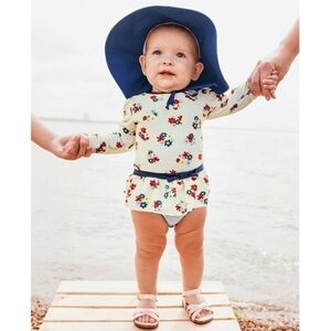 Ruffle Butts Petal Parade 1-Pc. Rash Guard 0/3m
